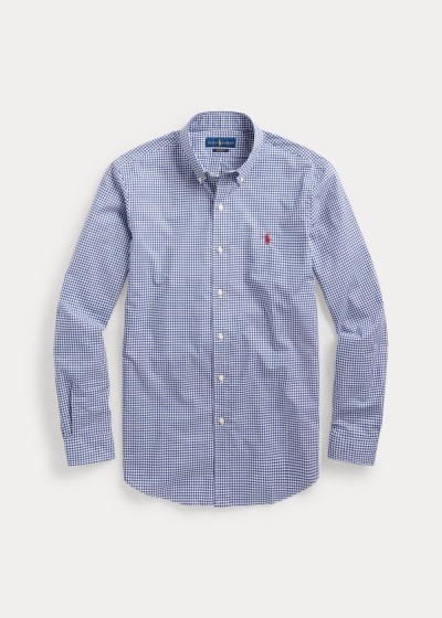 Camisa Polo Ralph Lauren Hombre Azul Marino / Blancos - Classic Fit Gingham - QTWCP8534